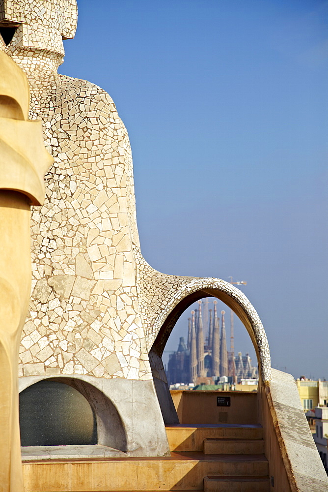 Casa Mila, Barcelona, Catalonia, Spain, Europe