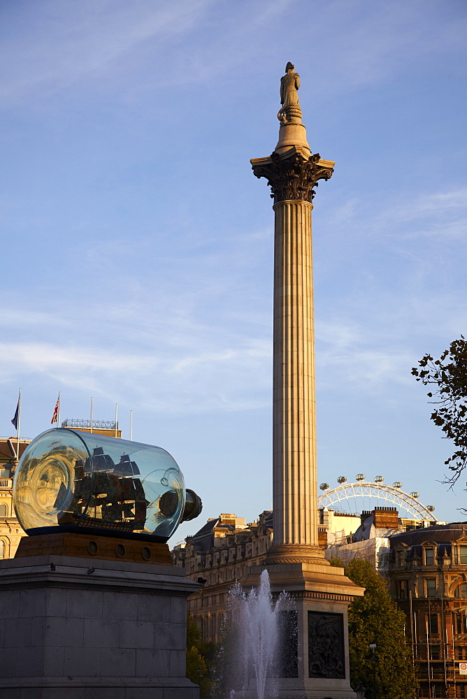 Nelson's Column, Trafalgar Square, London, England, United Kingdom, Europe