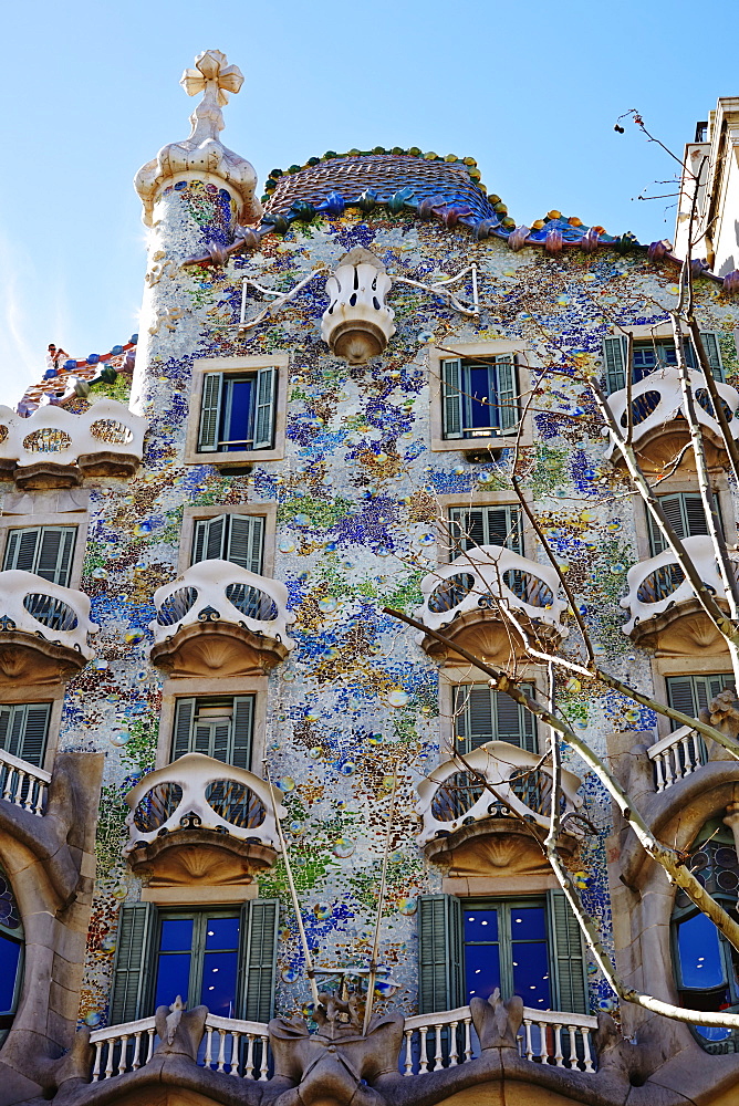 Casa Batllo, UNESCO World Heritage Site, Barcelona, Catalonia, Spain, Europe 