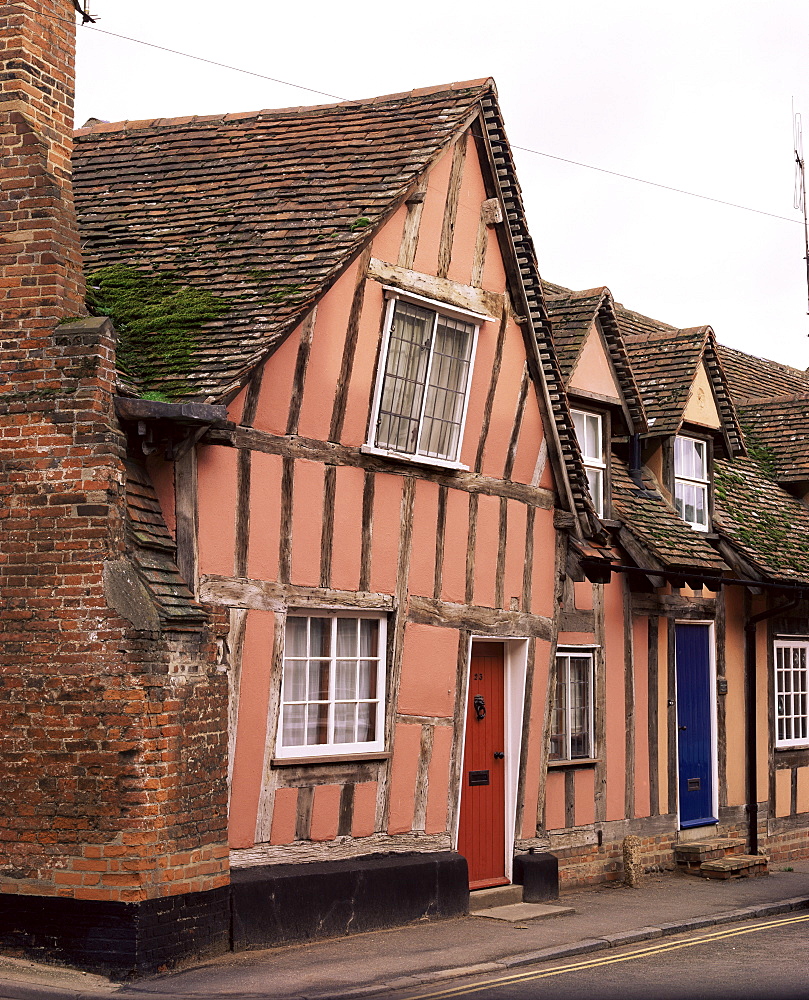 Timbered houses, Lavenham, Suffolk, England, United Kingdom, Europe