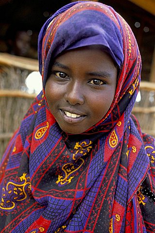 Portrait of a Somali girl, Dadaab, Kenya, East Africa, Africa