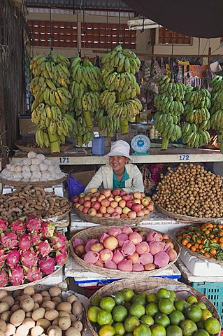 Market in Kompong Thom, Cambodia, Indochina, Southeast Asia, Asia