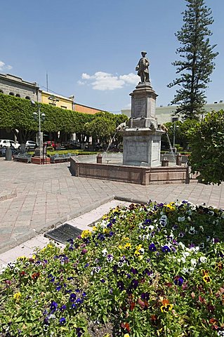 Plaza de la Independencia (Plaza de Armas) in Santiago de Queretaro (Queretaro), a UNESCO World Heritage Site, Queretaro State, Mexico, North America