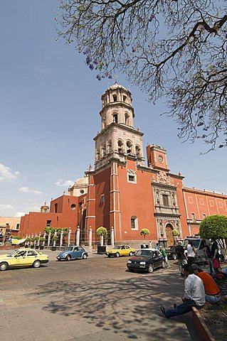 Tower of the convent church of San Francisco, Santiago de Queretaro (Queretaro), UNESCO World Heritage Site, Queretaro State, Mexico, North America