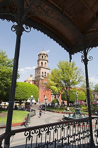 Tower of the convent church of San Francisco, Santiago de Queretaro (Queretaro), UNESCO World Heritage Site, Queretaro State, Mexico, North America