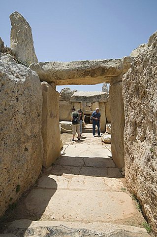 Mnajdra, a Megalithic temple constructed at the end of the third milennium BC, UNESCO World Heritage Site, Malta, Europe