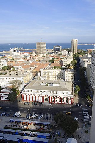 Independence Square in foreground, Dakar, Senegal, West Africa, Africa