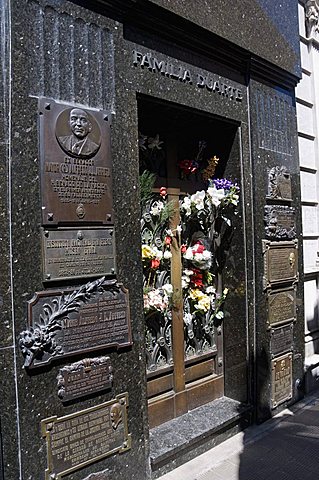 Grave of Eva Peron (Evita), Cementerio de la Recoleta, Cemetery in Recoleta, Buenos Aires, Argentina, South America