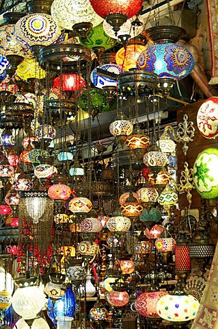 Lamps, Grand Bazaar, Istanbul, Turkey, Europe