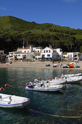 The beautiful cove of Sa Tuna, near Begur, Costa Brava, Catalonia, Spain, Mediterranean, Europe 