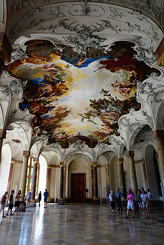 The Garden Hall in the Residence Palace, UNESCO World Heritage Site, Wurzburg, Bavaria, Germany, Europe