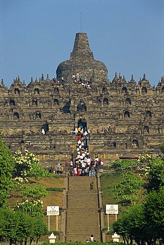 Buddhist temple, Borobudur, UNESCO World Heritage Site, Java, Indonesia, Southeast Asia, Asia