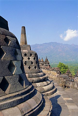 Buddhist temple, Borobodur (Borobudur) , Java, Indonesia