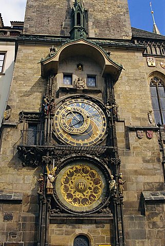 Astronomical clock, Old Town Square, Prague, Czech Republic, Europe