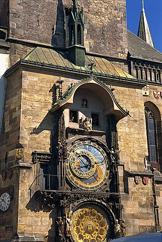 Astronomical clock, Old Town Square, Prague, Czech Republic, Europe