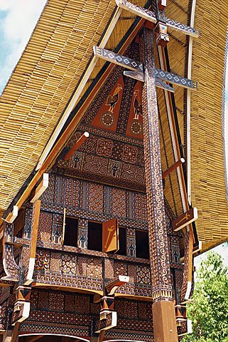 Toraja house, Toraja area, Sulawesi, Indonesia, Southeast Asia, Asia