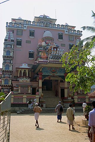 Ashram of the Hugging Mama, located on the Backwaters, Kerala state, India, Asia