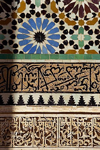 Saadian Tombs, Marrakesh, Morocco, North Africa, Africa