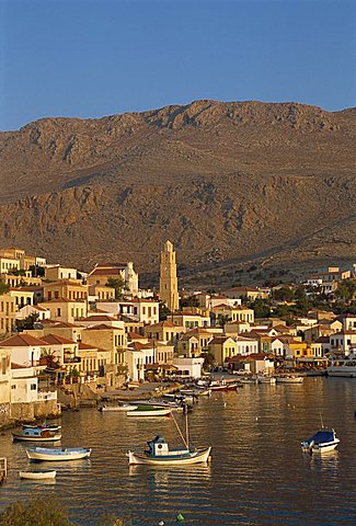 Emborio, Chalki (Halki), Dodecanese, Greek Islands, Greece, Europe