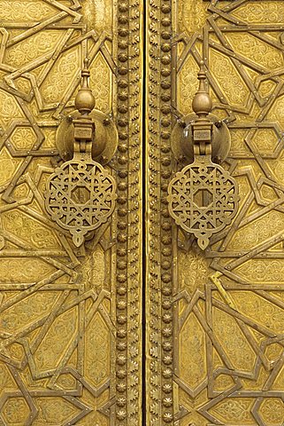 Architectural detail, Royal Palace, Fez, Morocco, North Africa, Africa