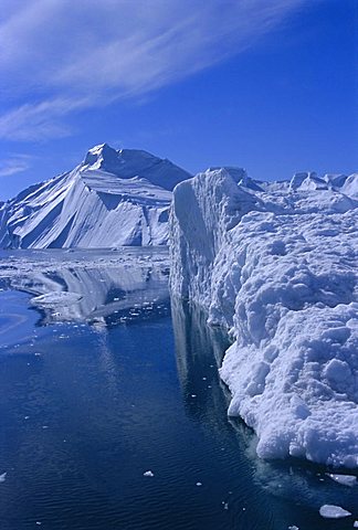 Icebergs from the icefjord, Ilulissat, Disko Bay, Greenland, Polar Regions