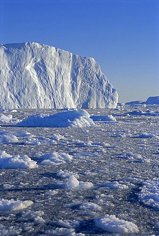 Icebergs from the icefjord, Ilulissat, Disko Bay, Greenland, Polar Regions