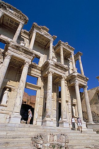 Reconstructed library, Ephesus, Anatolia, Turkey, Asia Minor, Asia