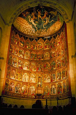 Interior of the Catedral Vieja (Old Cathedral), dating from the 12th century, an important Romanesque building, Salamanca, Spain, Europe