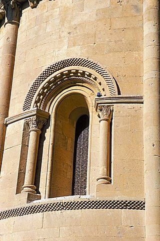 Detail of exterior, Catedral Vieja (Old Cathedral), dating from the 12th century, an important Romanesque building, Salamanca, Spain, Europe