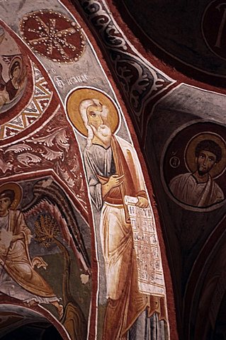 Interior of church in Open Air Museum, Goreme, Cappadocia, Anatolia, Turkey, Asia Minor, Asia