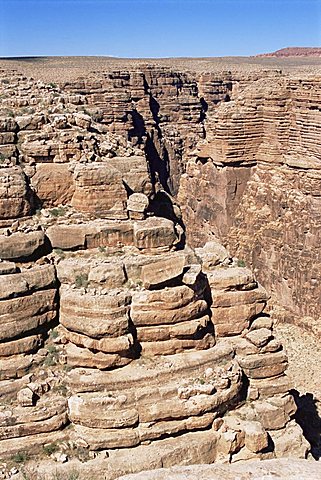 Rock formations near the Grand Canyon, Arizona, United States of America, North America