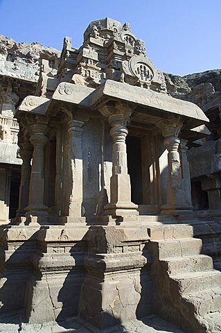 The Ellora Caves, temples cut into solid rock, UNESCO World Heritage Site, near Aurangabad, Maharashtra, India, Asia