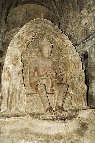 The Ellora Caves, temples cut into solid rock, UNESCO World Heritage Site, near Aurangabad, Maharashtra, India, Asia