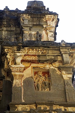 The Ellora Caves, temples cut into solid rock, UNESCO World Heritage Site, near Aurangabad, Maharashtra, India, Asia