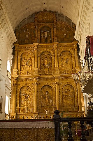 Se Cathedral, thought to be Asia's biggest church, UNESCO World Heritage Site, Old Goa, Goa, India, Asia