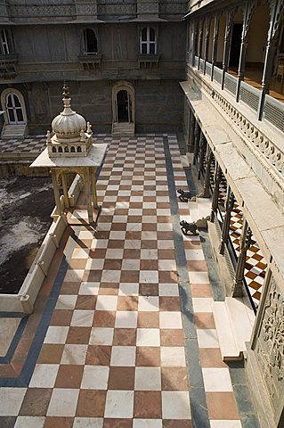 Udai Vilas Palace, now a heritage hotel, Dungarpur, Rajasthan state, India, Asia