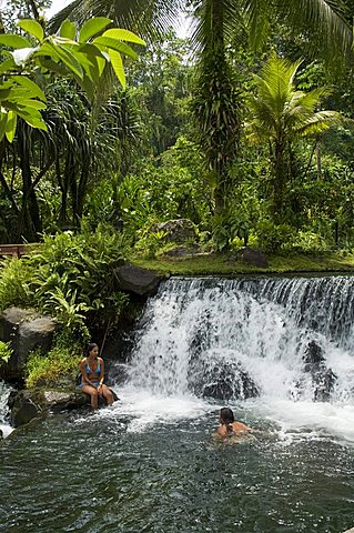 Tabacon Hot Springs, volcanic hot springs fed from the Arenal Volcano, Arenal, Costa Rica, Central America