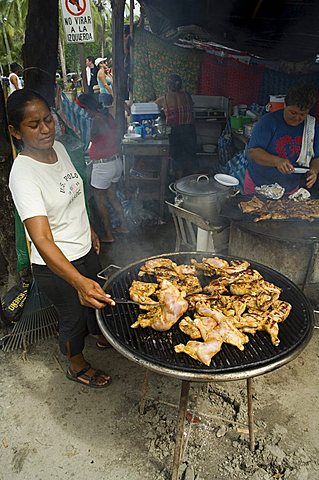 Food vendors, Manuel Antonio, Costa Rica, Central America