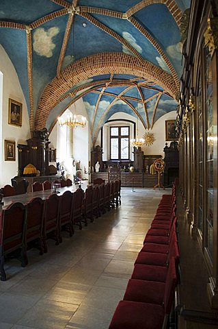 Library of the Collegium Maius Museum of the Jagiellonian University, the oldest university building and connected with Copernicus, Old Town District, Krakow (Cracow), UNESCO World Heritage Site, Poland, Europe