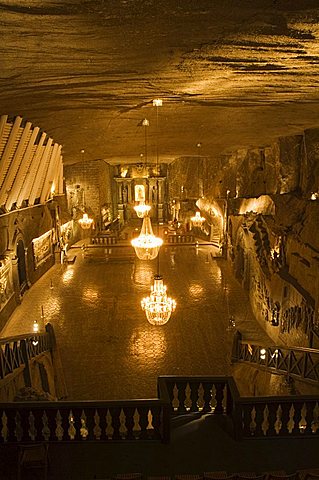 The Cathedral in the Wieliczka Salt Mine, UNESCO World Heritage Site, near Krakow (Cracow), Poland, Europe