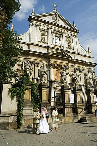 St. Peter and St. Paul's church, famous for its statues of the Apostles, Grodzka Street, Krakow (Cracow), UNESCO World Heritage Site, Poland, Europe