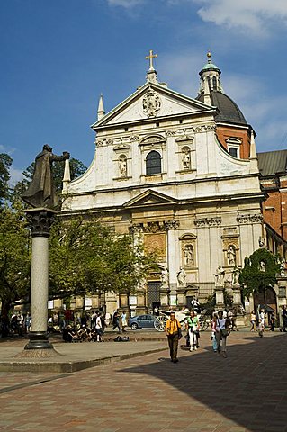 St. Peter and St. Paul's church, famous for its statues of the Apostles, Grodzka Street, Krakow (Cracow), UNESCO World Heritage Site, Poland, Europe