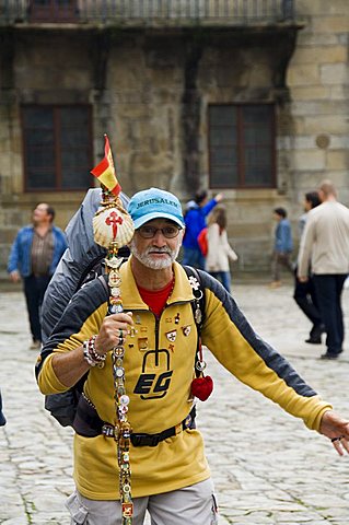 Pilgrims, Santiago de Compostela, Galicia, Spain, Europe