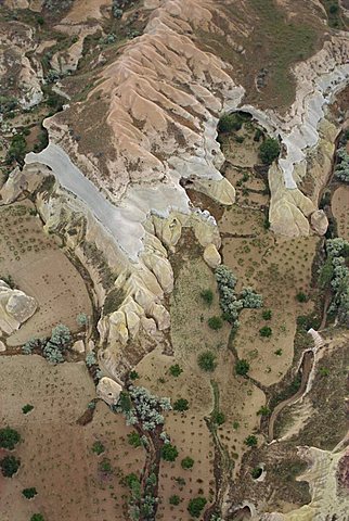 Aerial view, Cappadocia, Anatolia, Turkey, Asia Minor, Eurasia