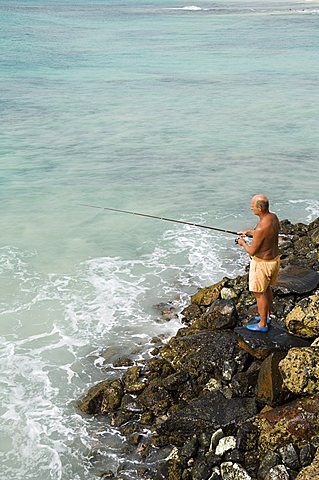 Fishing, Santa Maria, on the island of Sal (Salt), Cape Verde Islands, Africa