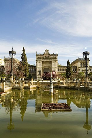 The Neo Renaissance Pavellon de las Bellas Artes, now the Museum of Archaeology (Museo Arqueologico), Plaza de America, Parque de Maria Luisa, Seville, Andalusia (Andalucia), Spain, Europe