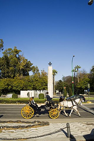 In the Parque Maria Luisa, Seville, Andalusia, Spain, Europe