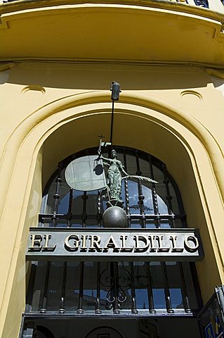 The famous El Giraldillo restaurant, Plaza Virgen de los Reyes, Santa Cruz district, Seville, Andalusia, Spain