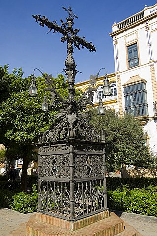 Plaza Santa Cruz, Santa Cruz district, Seville, Andalusia, Spain, Europe