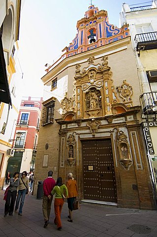 Church near Sierpes Street, Seville, Andalusia, Spain, Europe